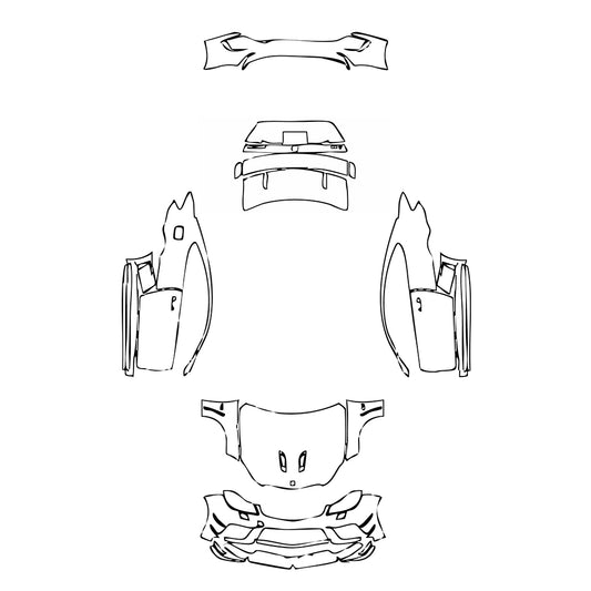 Pre-Cut PPF Mercedes-Benz C Class Coupe AMG C63 Black Edition 2012 - PPF-Kits