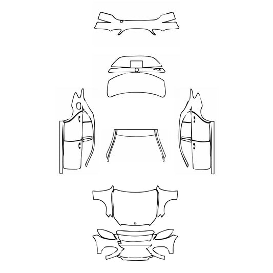 Pre-Cut PPF Mercedes-Benz C Class Sedan Base Extended Wheelbase 2016 - PPF-Kits