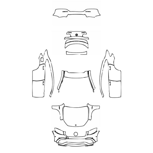 Pre-Cut PPF Mercedes-Benz GLC Coupe AMG GLC63 2019 - PPF-Kits
