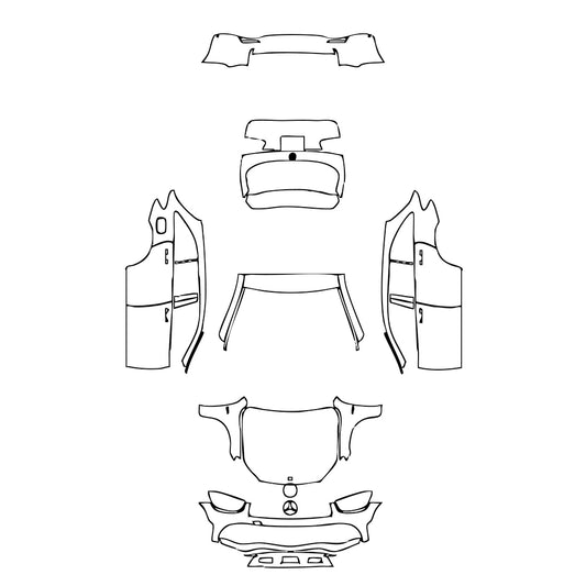 Pre-Cut PPF Mercedes-Benz GLC SUV AMG GLC43 2020 - PPF-Kits