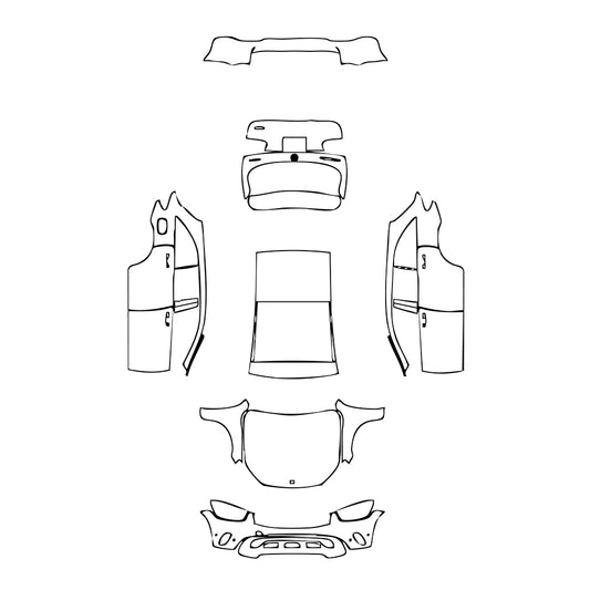 Pre-Cut PPF Mercedes-Benz GLC SUV Extended Wheelbase (GLC L) Base 2022 - PPF-Kits