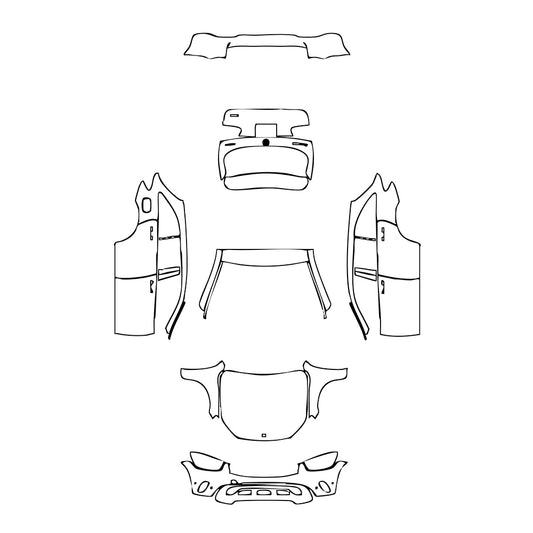 Pre-Cut PPF Mercedes-Benz GLC SUV Standard Wheelbase (GLC) Base 2020 - PPF-Kits