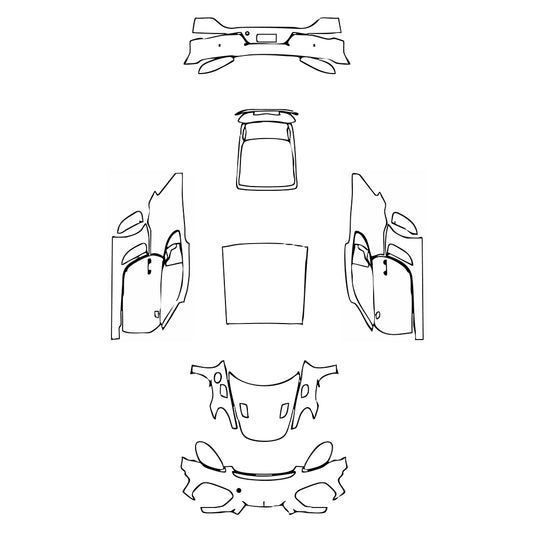 Voorgesneden PPF Porsche 718 Cayman Cayman GT4RS 2025