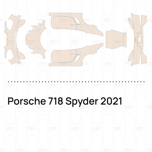 Voorgesneden PPF Porsche 718 Spyder 2021