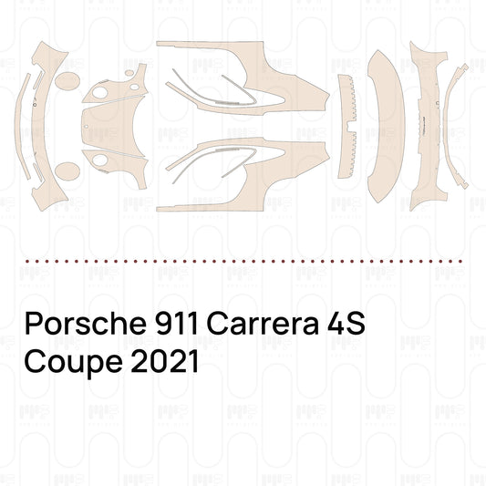 Voorgesneden PPF Porsche 911 Carrera 4S Coupe 2021