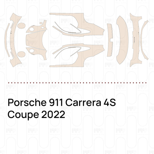 Voorgesneden PPF Porsche 911 Carrera 4S Coupe 2022