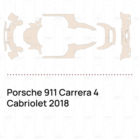 Voorgesneden PPF Porsche 911 Carrera 4 Cabriolet 2018