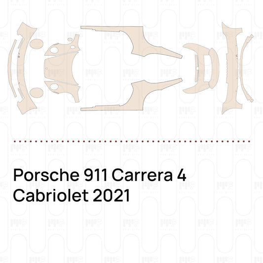 Voorgesneden PPF Porsche 911 Carrera 4 Cabriolet 2021