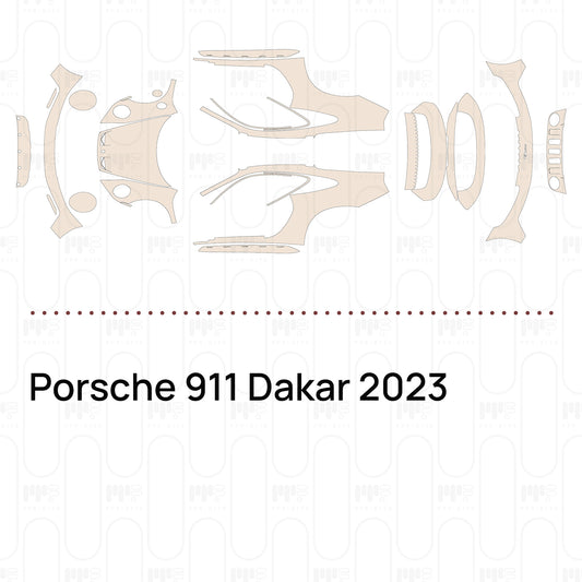 Voorgesneden PPF Porsche 911 Dakar 2023