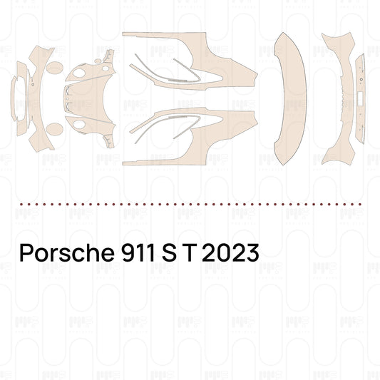 Voorgesneden PPF Porsche 911 S T 2023