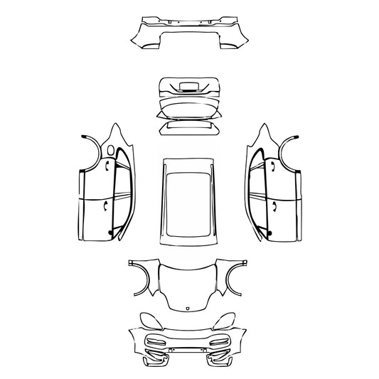 Pre-Cut PPF Porsche Cayenne Cayenne Turbo 2023 - PPF-Kits