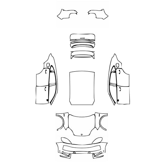 Pre-Cut PPF Porsche Cayenne Coupe Cayenne S E-Hybrid Coupe 2024 - PPF-Kits