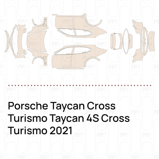 Voorgesneden PPF Porsche Taycan Cross Turismo Taycan 4S Cross Turismo 2021