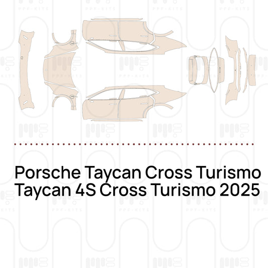Voorgesneden PPF Porsche Taycan Cross Turismo Taycan 4S Cross Turismo 2025