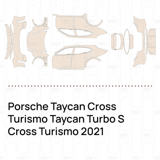 Voorgesneden PPF Porsche Taycan Cross Turismo Taycan Turbo S Cross Turismo 2021