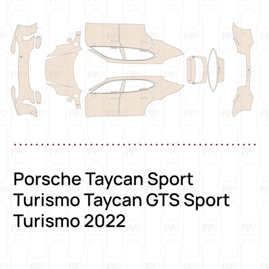 Voorgesneden PPF Porsche Taycan Sport Turismo Taycan GTS Sport Turismo 2022