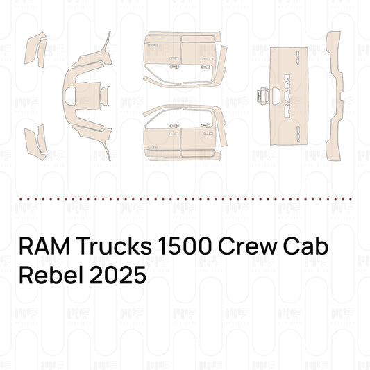 RAM Trucks 1500 Crew Cab Rebel 2025 – Voorgesneden PPF-lakbeschermingsfolie