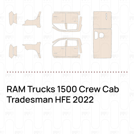 RAM Trucks 1500 Crew Cab Tradesman HFE 2022 – Voorgesneden PPF-lakbeschermingsfolie