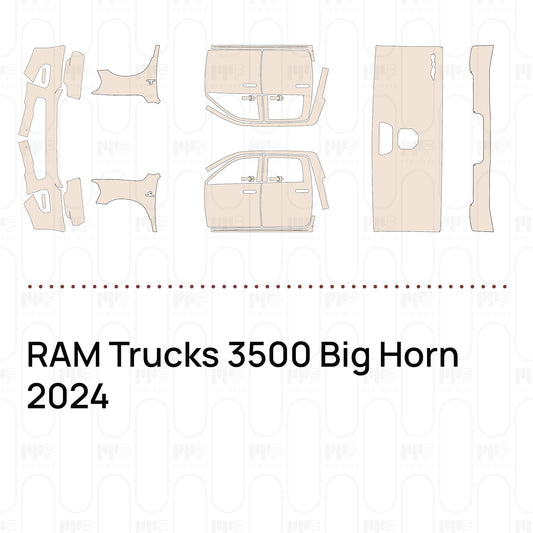 RAM Trucks 3500 Big Horn 2024 – Voorgesneden PPF-lakbeschermingsfolie