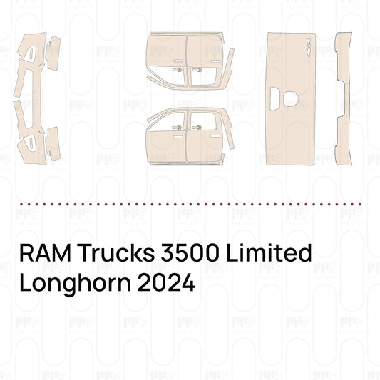 RAM Trucks 3500 Limited Longhorn 2024 – Voorgesneden PPF-lakbeschermingsfolie