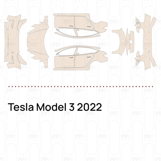 Voorgesneden PPF Tesla Model 3 2022