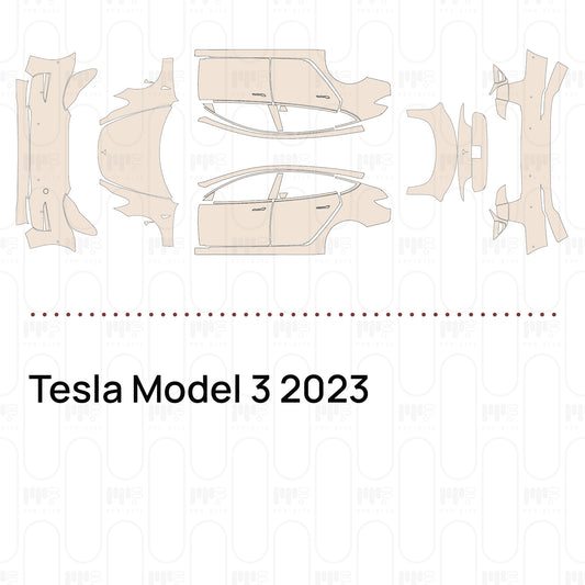 Voorgesneden PPF Tesla Model 3 2023