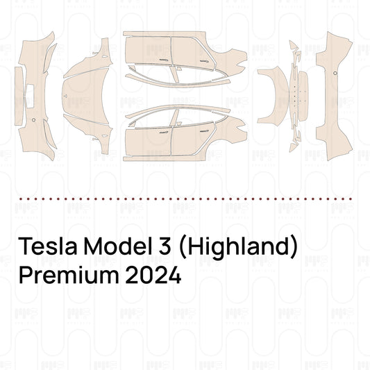 Voorgesneden PPF Tesla Model 3 (Highland) Premium 2024