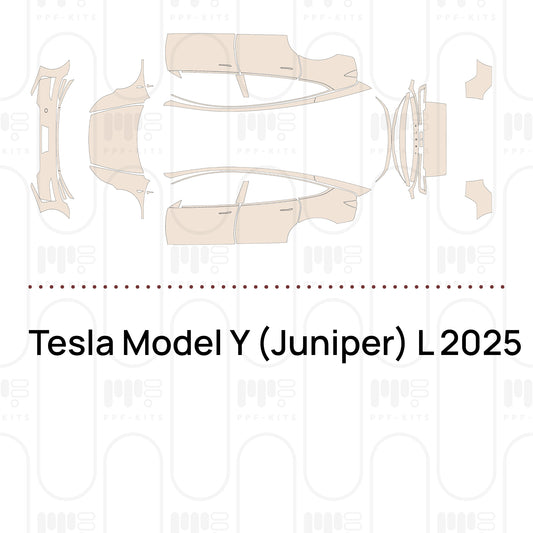 Tesla Model Y (Juniper) L 2025 – Voorgesneden PPF-lakbeschermingsfolie