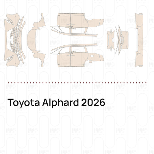 Voorgesneden PPF Toyota Alphard 2026
