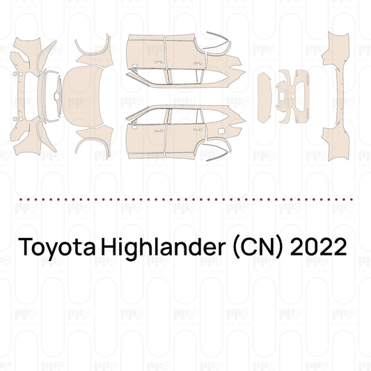 Voorgesneden PPF Toyota Highlander (CN) 2022
