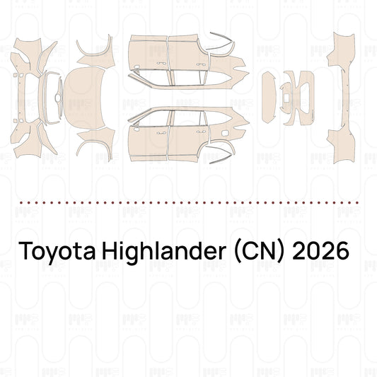 Voorgesneden PPF Toyota Highlander (CN) 2026