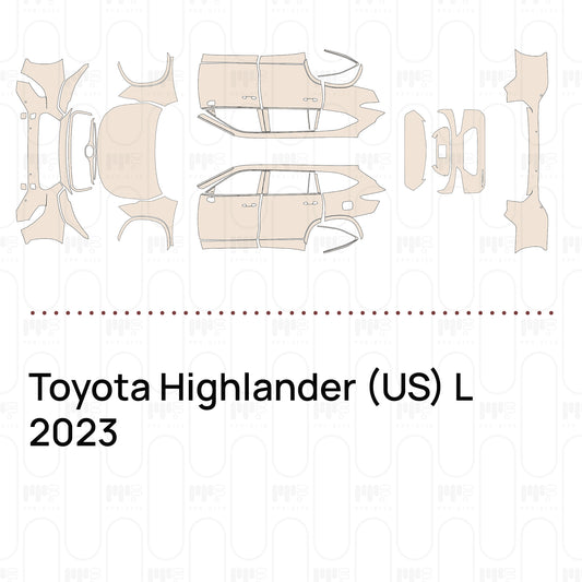 Voorgesneden PPF Toyota Highlander (US) L 2023