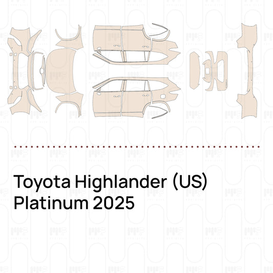Voorgesneden PPF Toyota Highlander (US) Platinum 2025