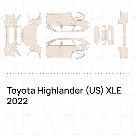 Voorgesneden PPF Toyota Highlander (US) XLE 2022