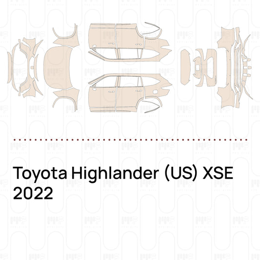Voorgesneden PPF Toyota Highlander (US) XSE 2022