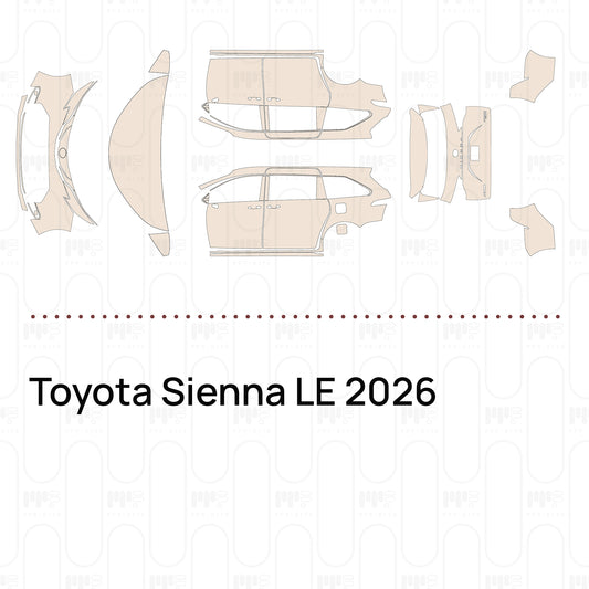 Voorgesneden PPF Toyota Sienna LE 2026