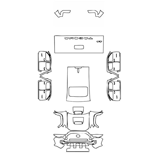 Pre-Cut PPF Toyota Tacoma Double Cab TRD Pro 2018 - PPF-Kits