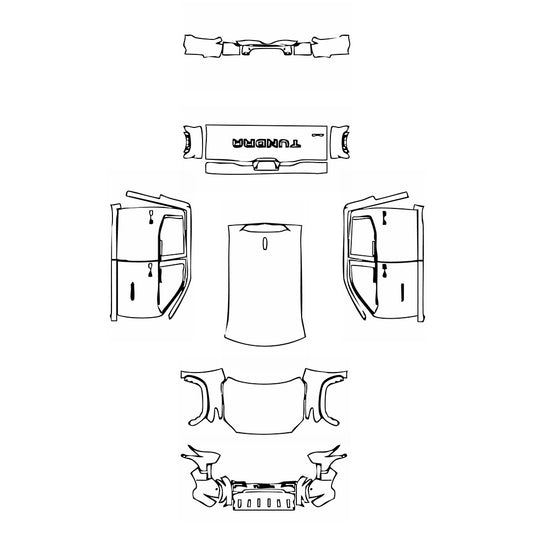 Pre-Cut PPF Toyota Tundra CrewMax SR 2022 - PPF-Kits