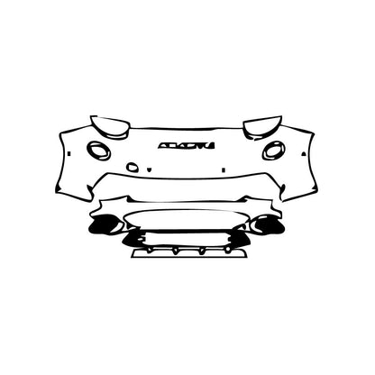 Pre-Cut PPF Fiat 500e 2 door Abarth Coupe 2024 - PPF-Kits