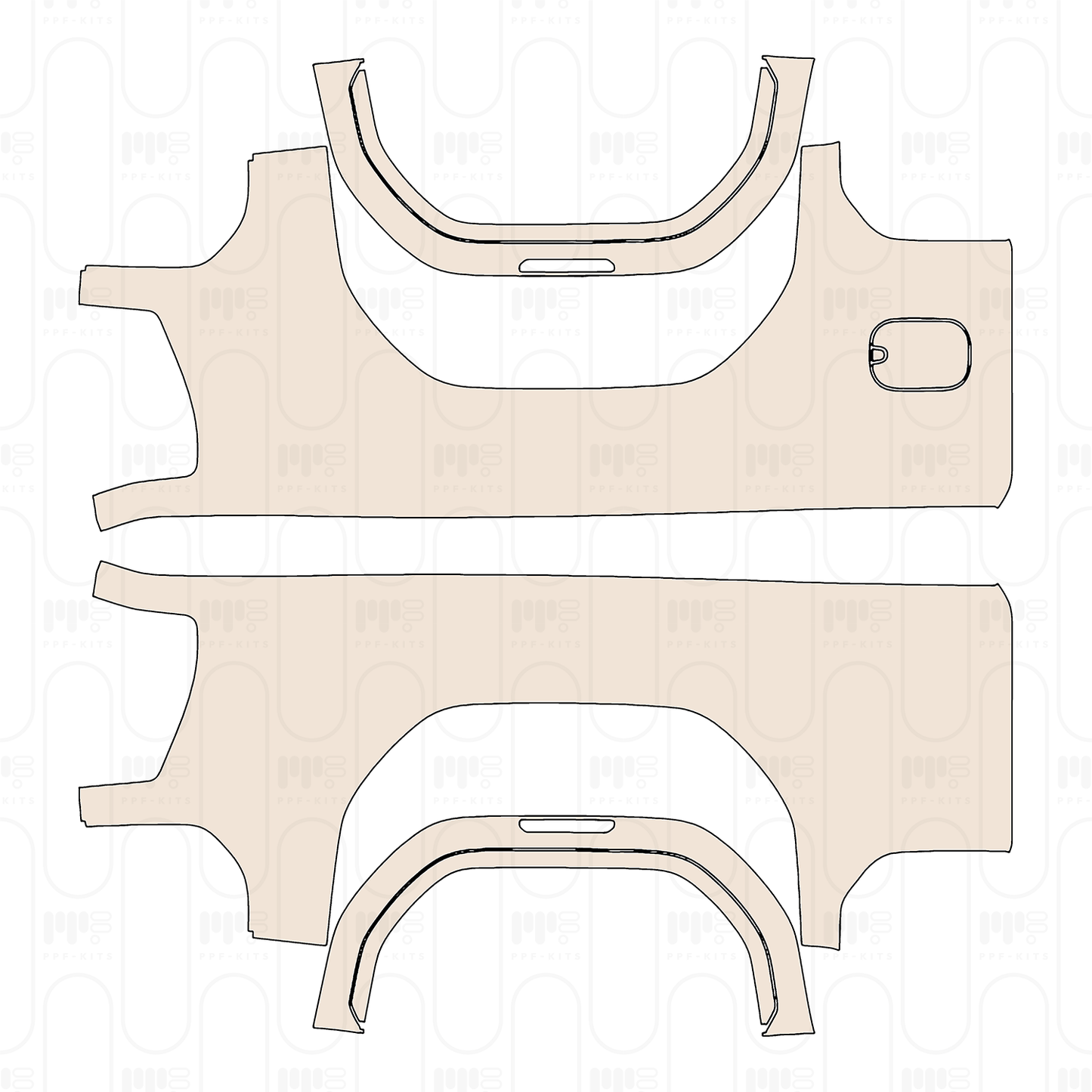 Bed Side (Rear Fender) with 82.2in standard bed