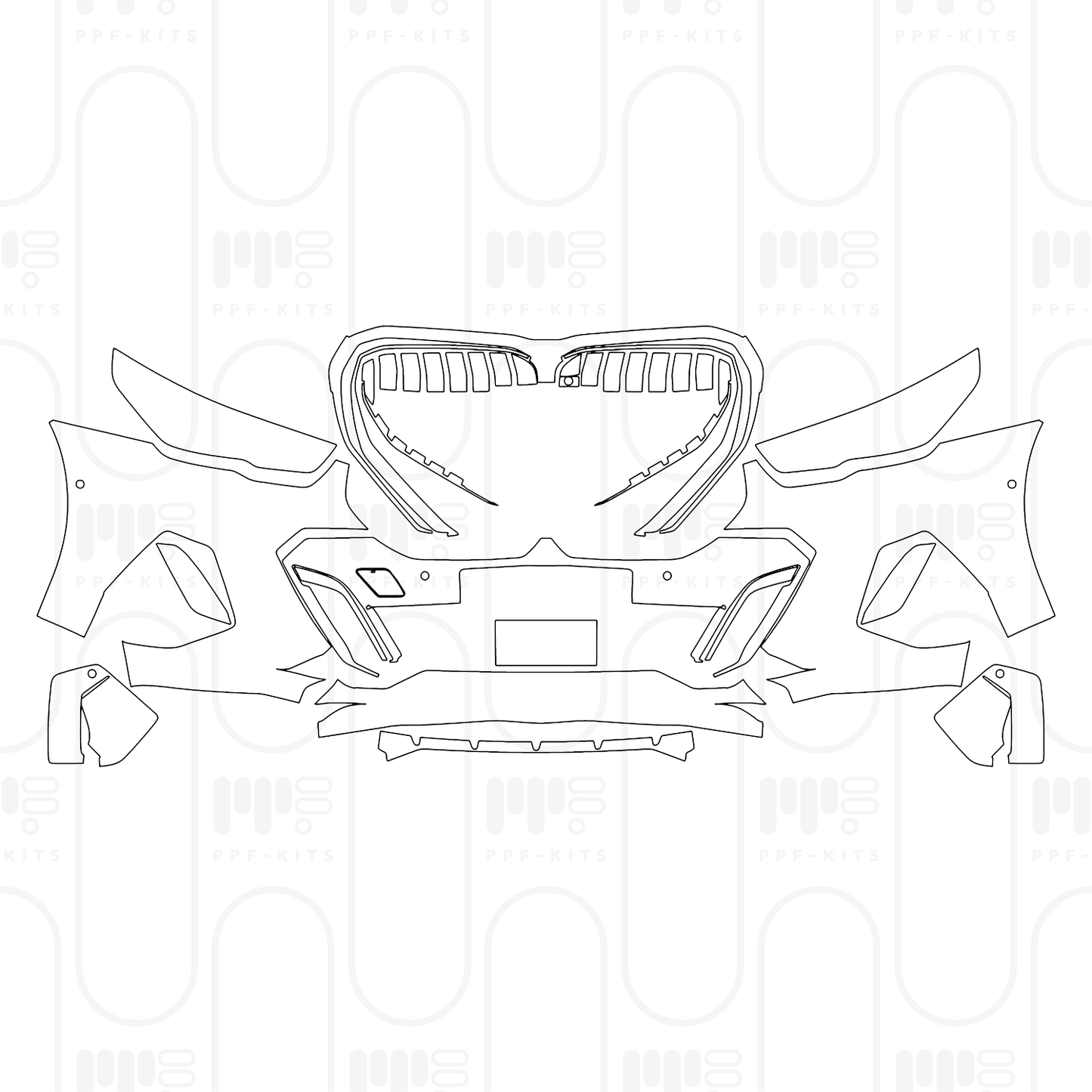 Voorgesneden PPF BMW i5 Saloon Extended Wheelbase M Sports Suit 2025