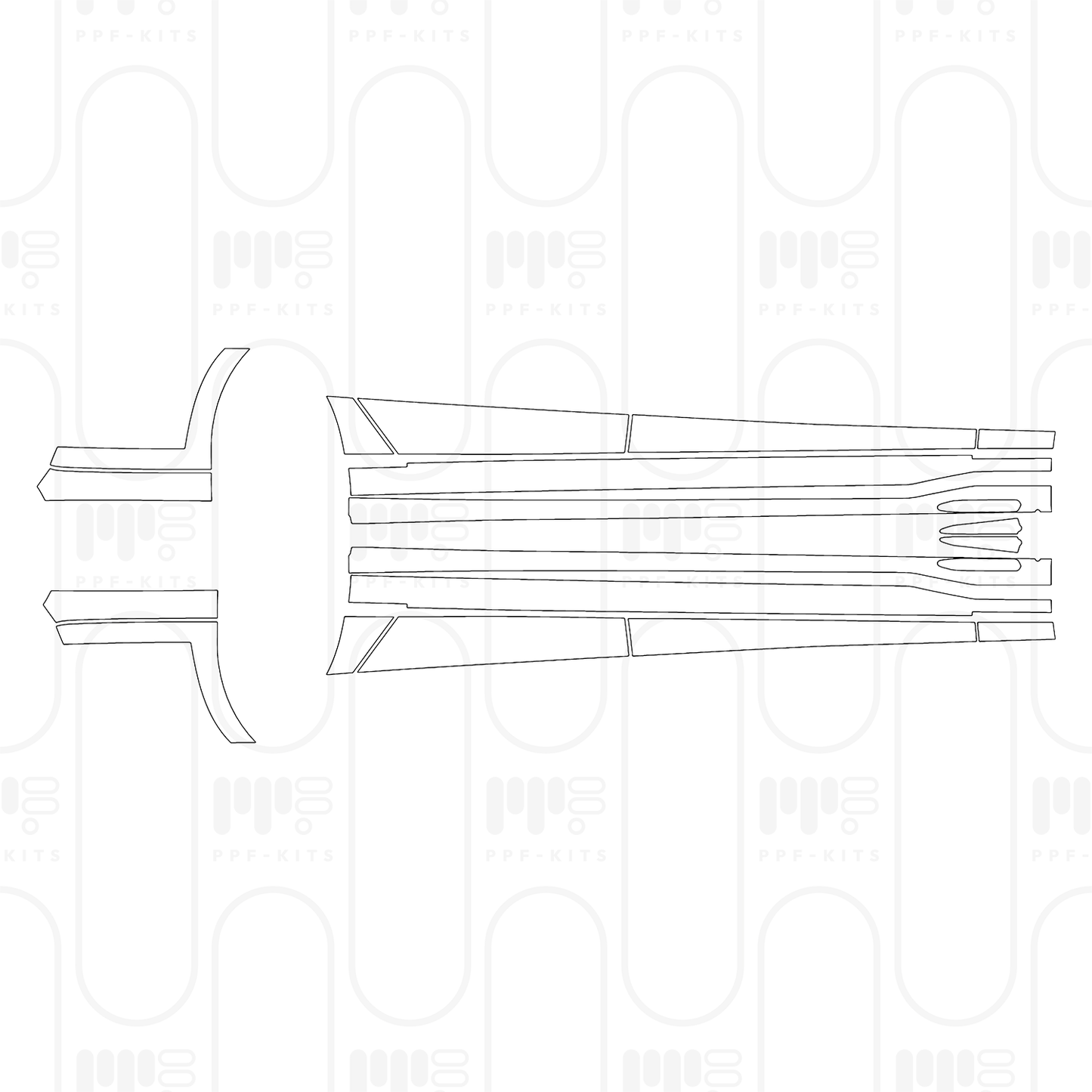 Voorgesneden PPF BMW i5 Saloon Extended Wheelbase M Sports Suit 2025