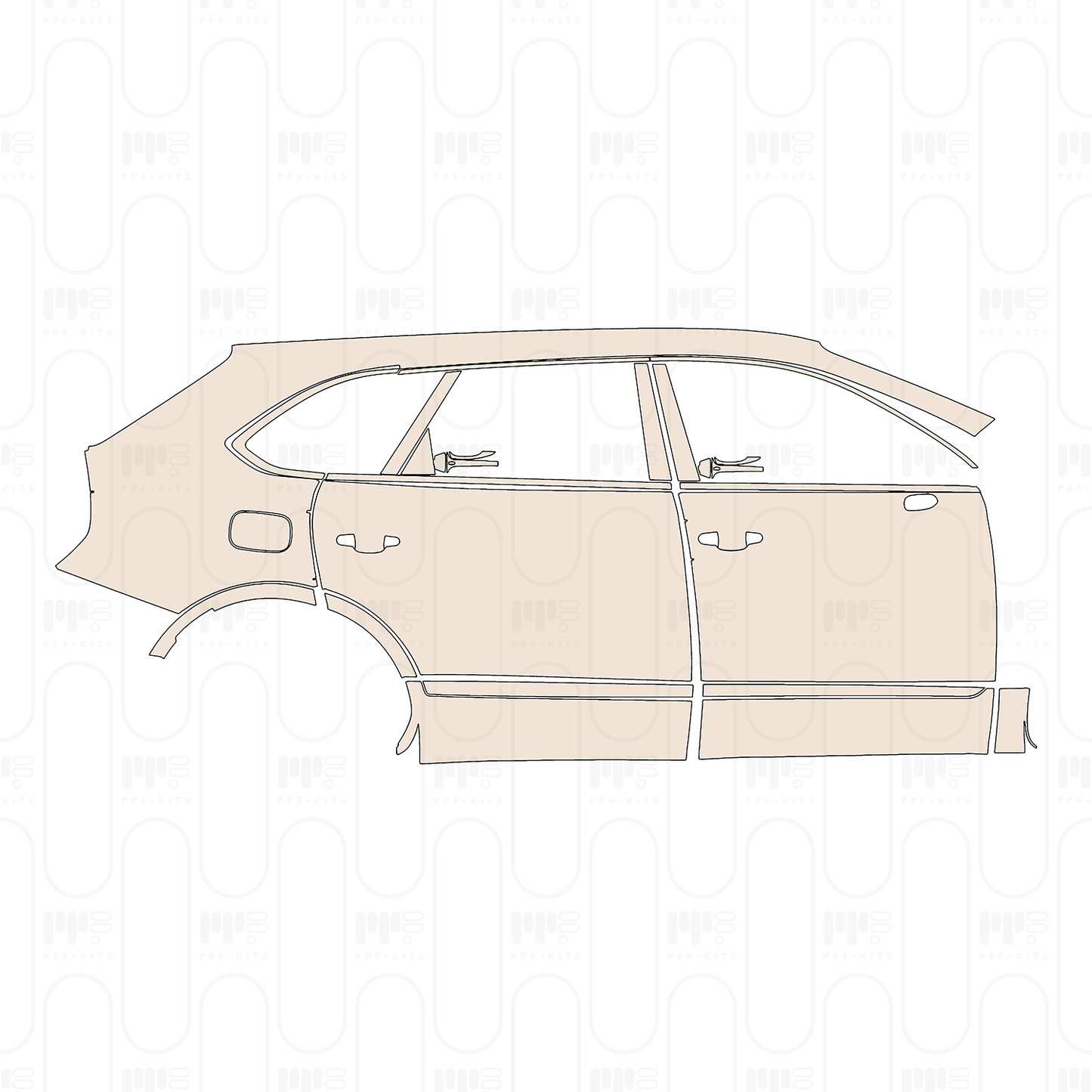 Voorgesneden PPF Bentley Bentayga Extended Wheelbase Base 2025