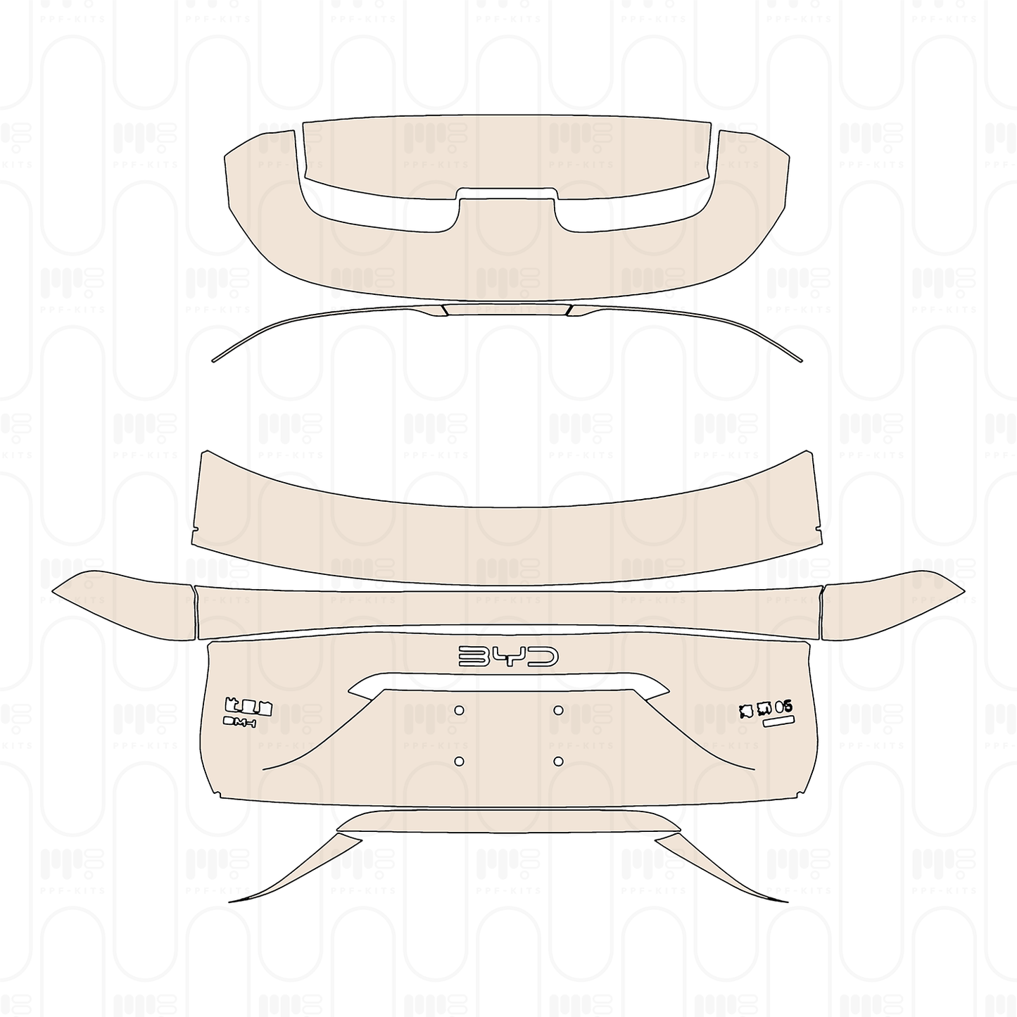 Voorgesneden PPF BYD Sealion 05 (CN) DM-i Intelligent driving version 2025