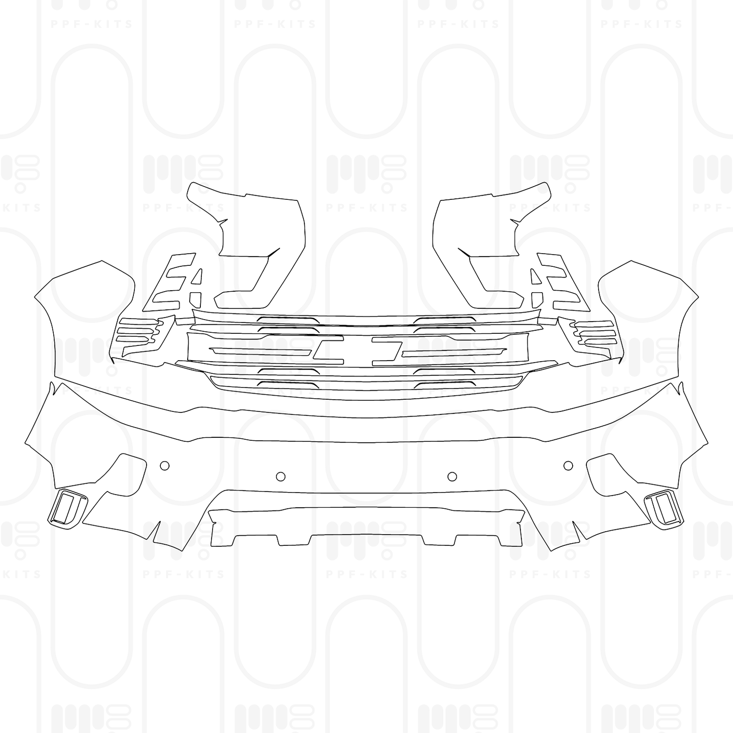 Voorgesneden PPF Chevrolet Silverado HD 2500 HD LTZ 2025