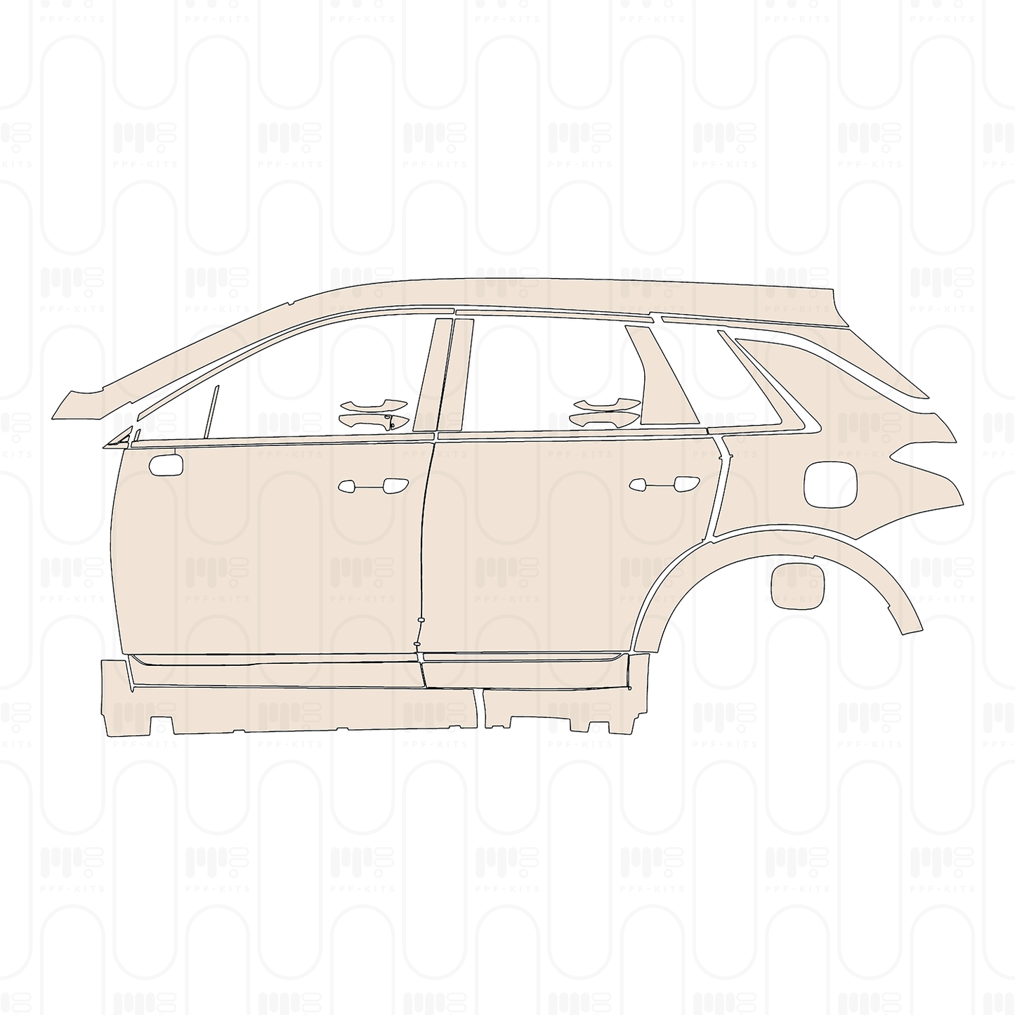 Voorgesneden PPF Cadillac XT5 (CN) 2025