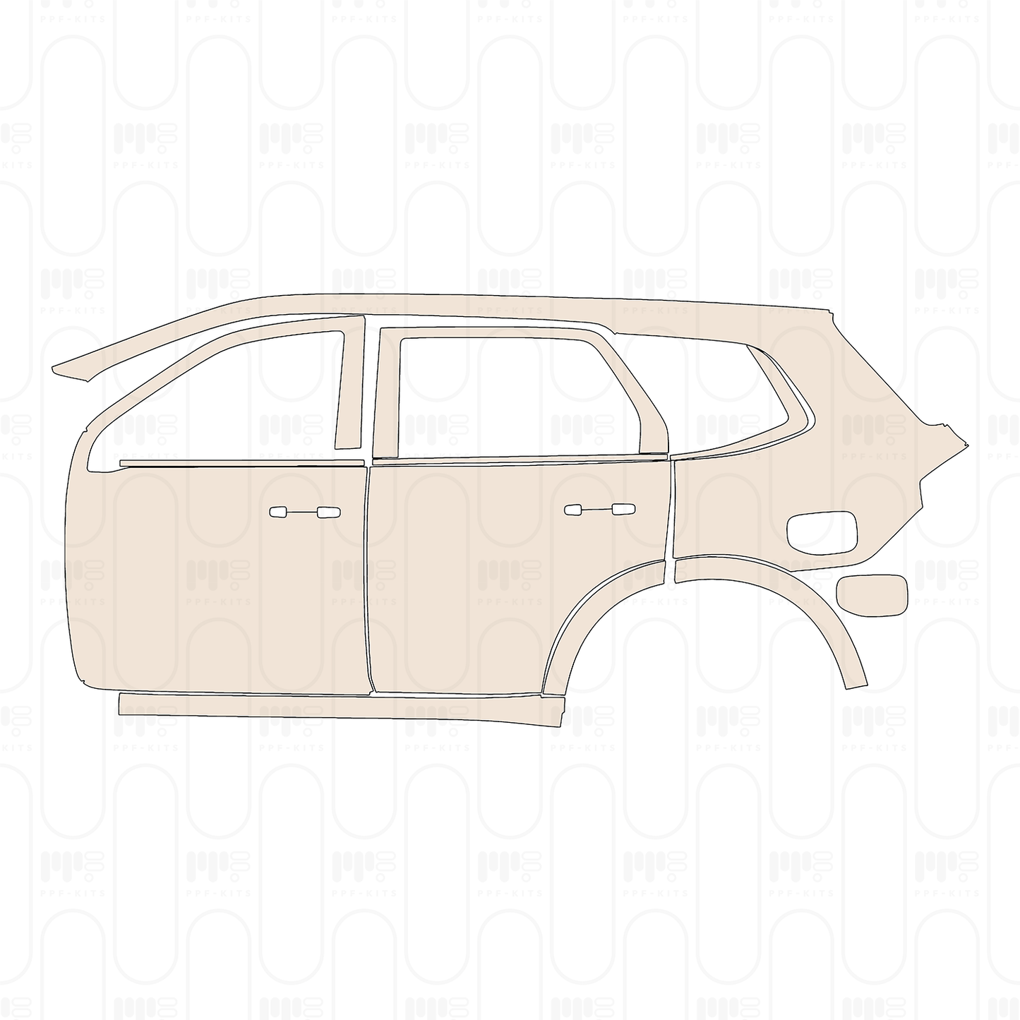 Voorgesneden PPF Ford Everest Wildtrak 2025