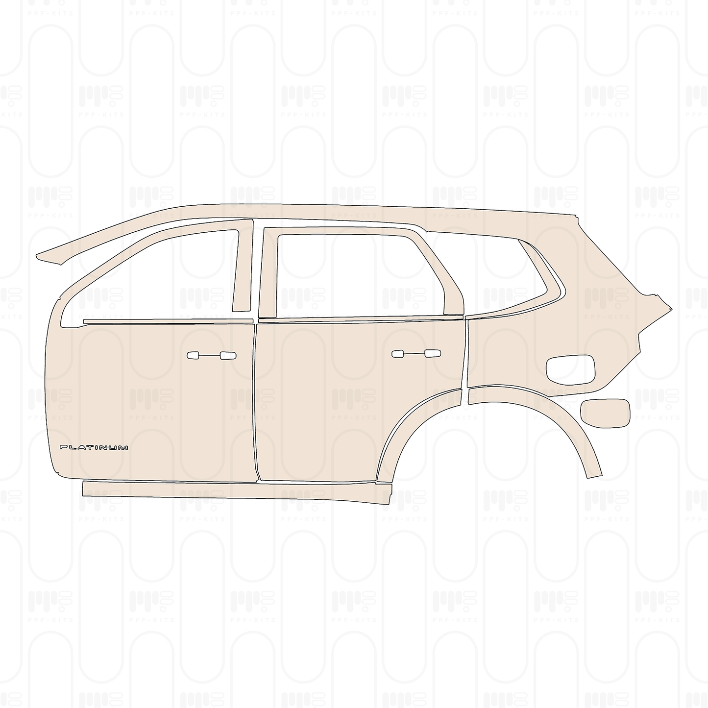 Voorgesneden PPF Ford Everest Platinum 2025