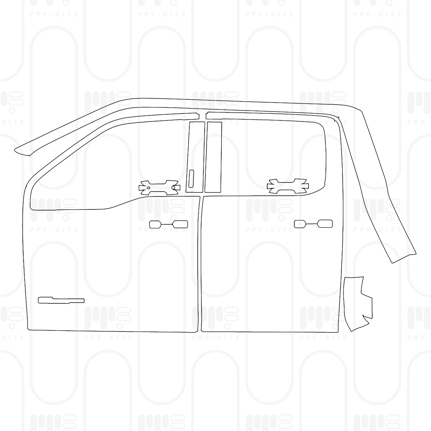 Voorgesneden PPF Ford Super Duty F-250 Crew Cab XLT 2025