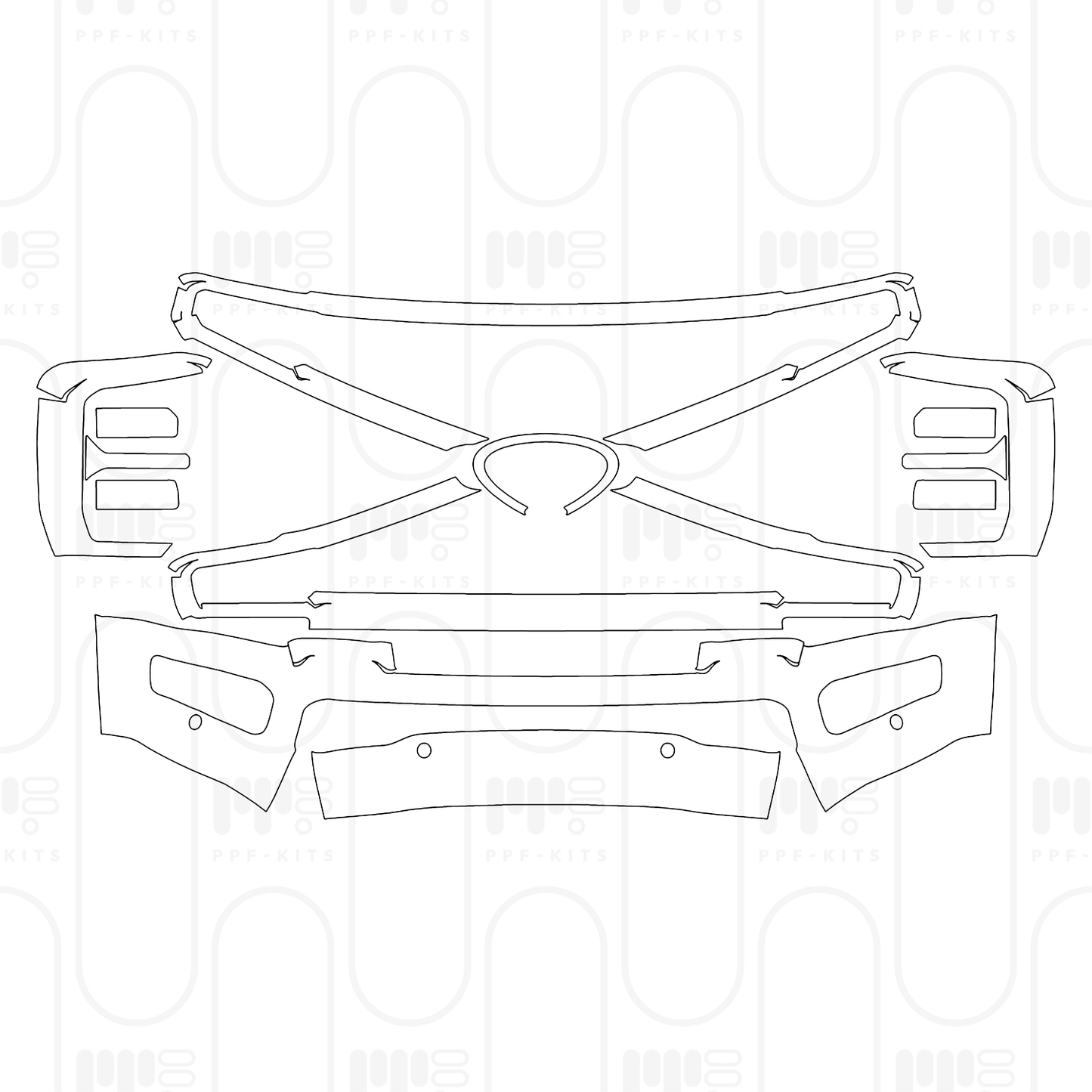Voorgesneden PPF Ford Super Duty F-250 Crew Cab Lariat 2025
